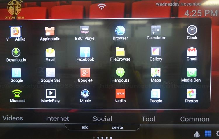 Android Internet TV Box UI